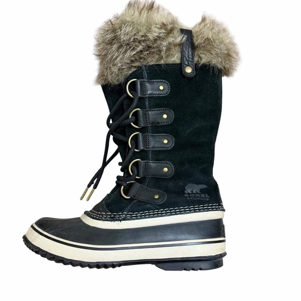 Sorel Joan of Arctic Waterproof Boots Black Quarry Womens 7